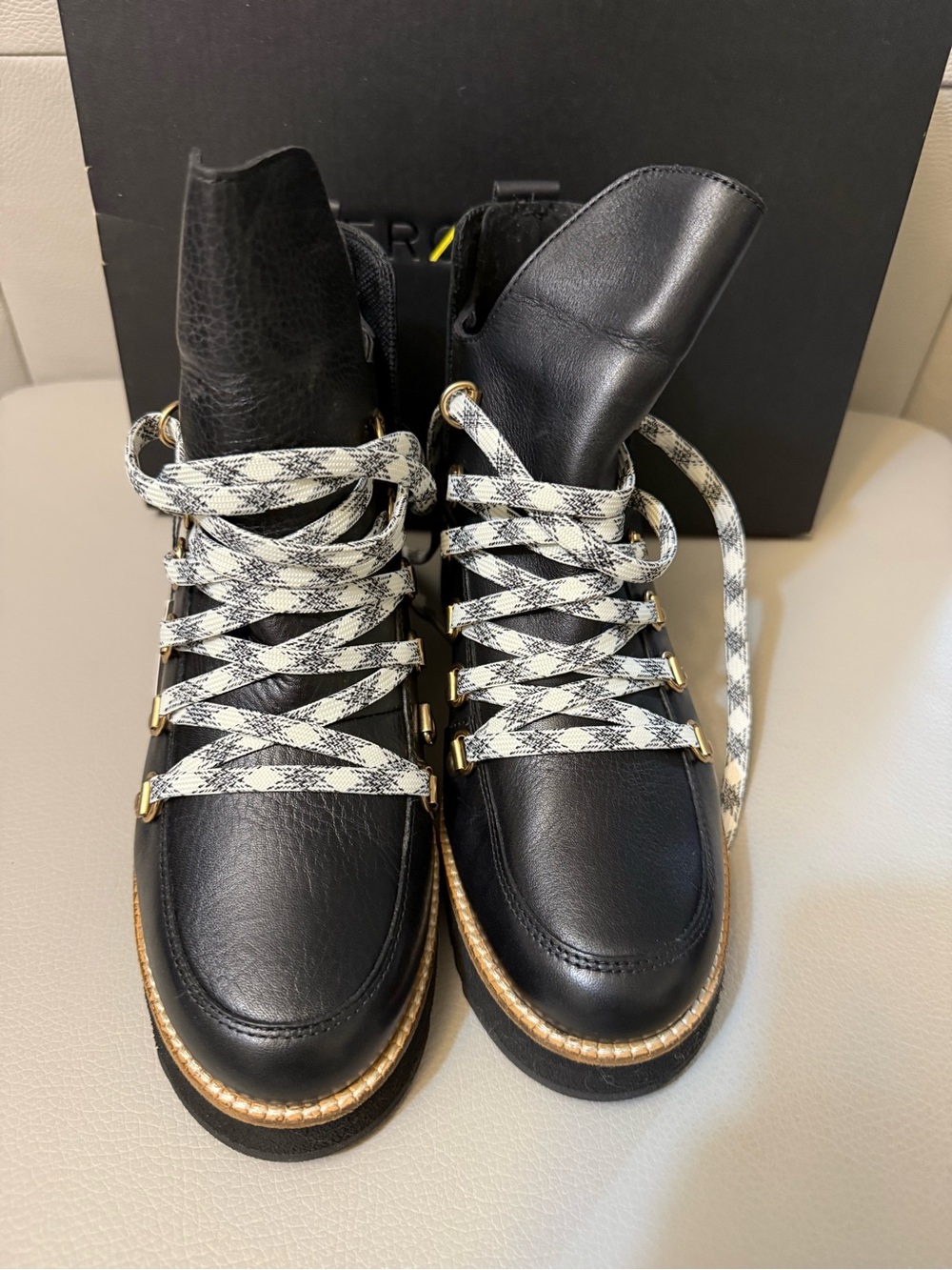 Cole Haan Black/Ivory/Black Zerogrand WDG HKR WP Women's Boots waterproof